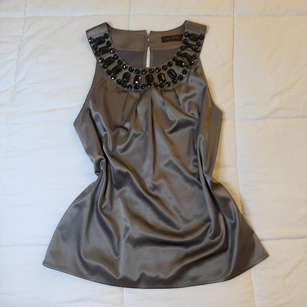 Y2k beaded neckline tank